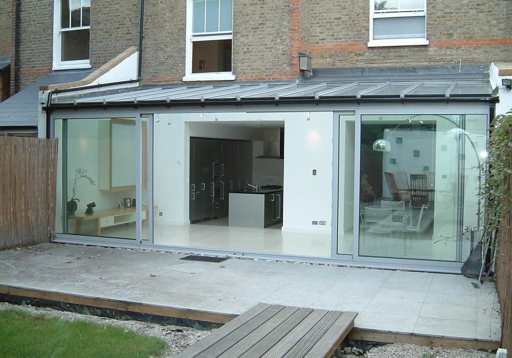 Slim aluminium patio door meeting stile