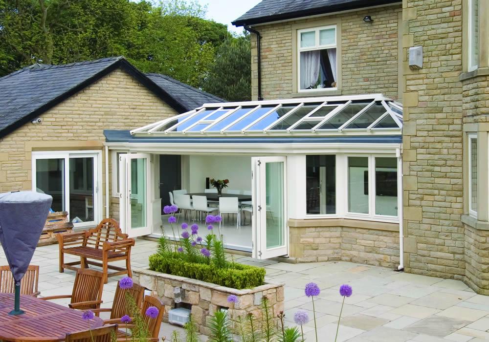 Traditional orangery with a central lantern roof