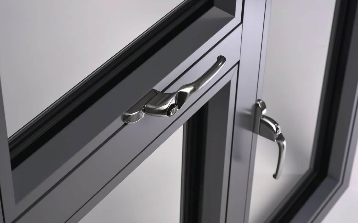 Origin aluminium casement window with a slim white frame