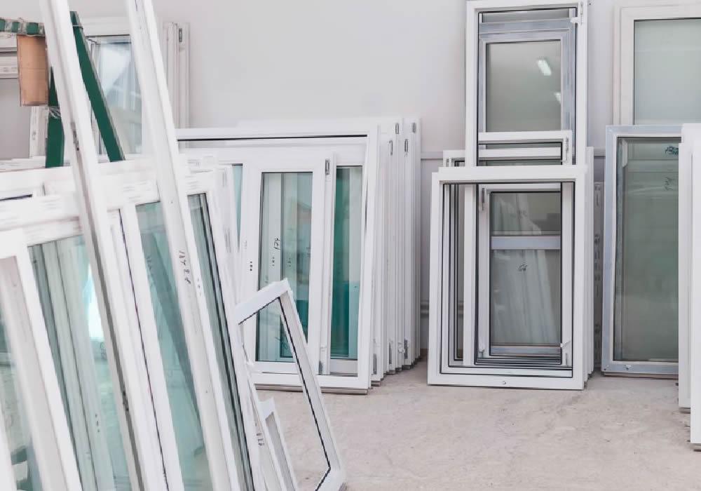 Windows stacked ready for a trade collection