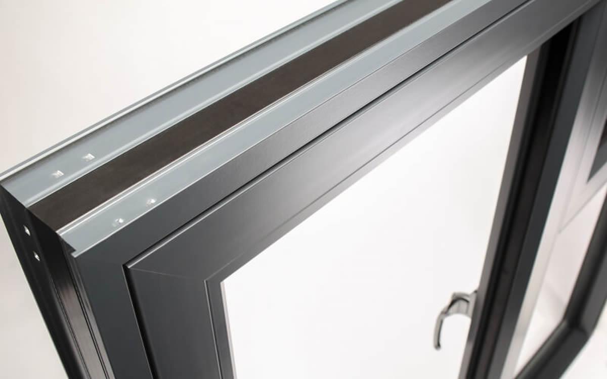 Wide Origin window framing a garden view