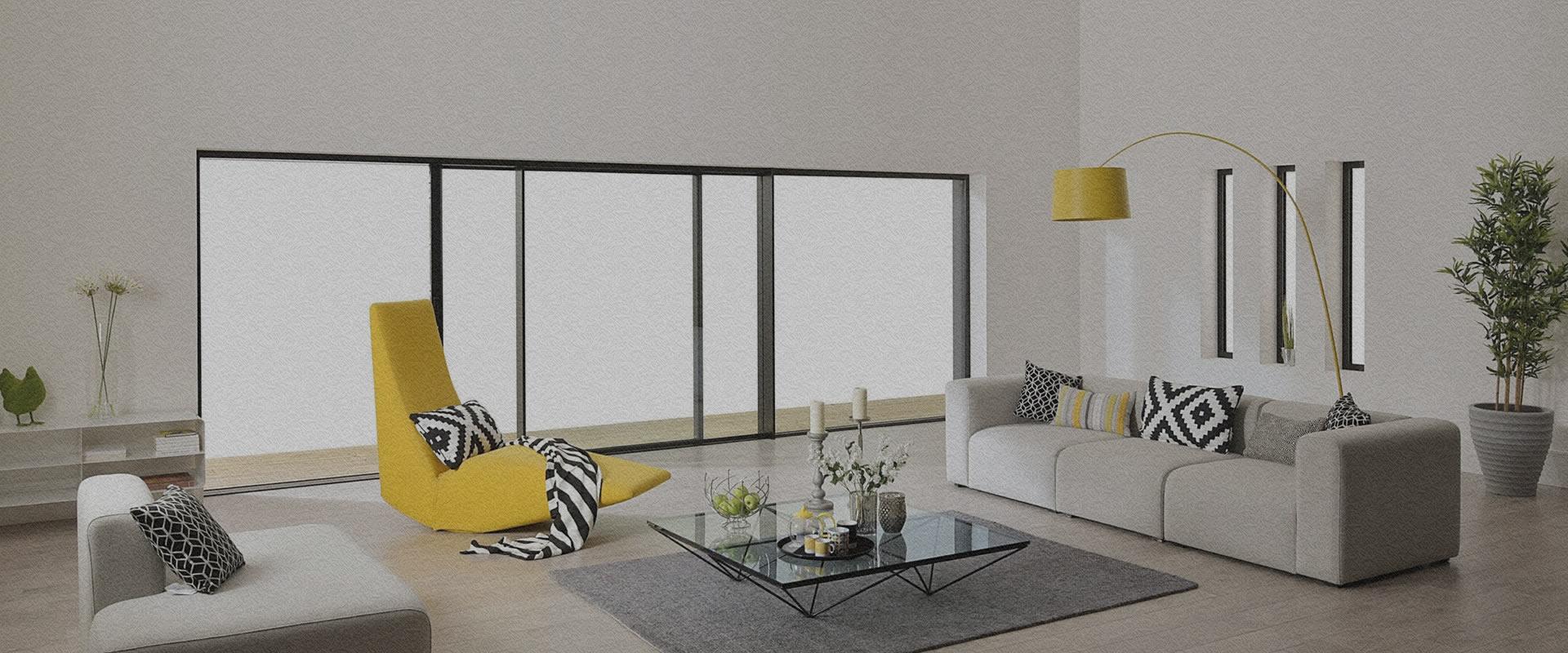 Origin aluminium sliding patio door onto a garden