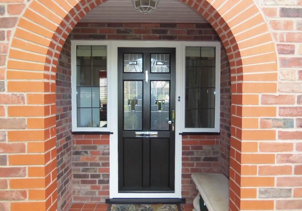 Sussex timber alternative door in a wood grain finish