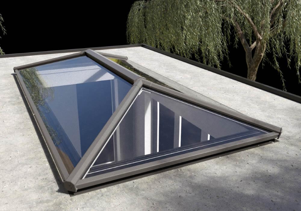 Stratus lantern low profile pitch seen from outside