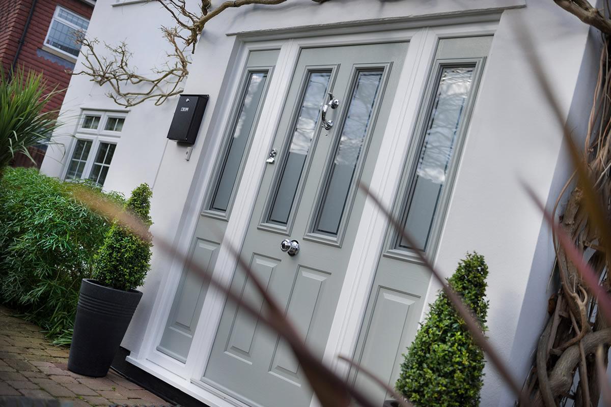 Solidor composite door in a traditional style