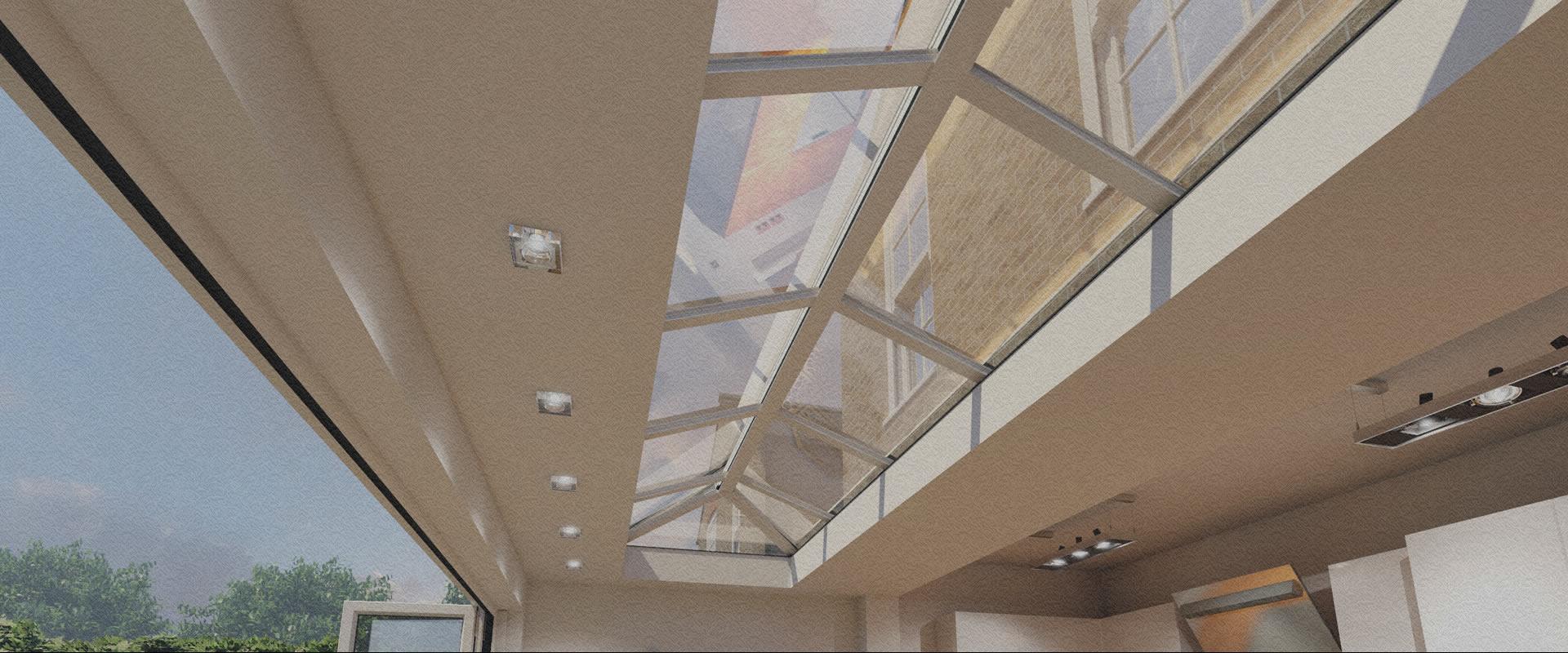 Stratus roof lantern with slim aluminium glazing bars