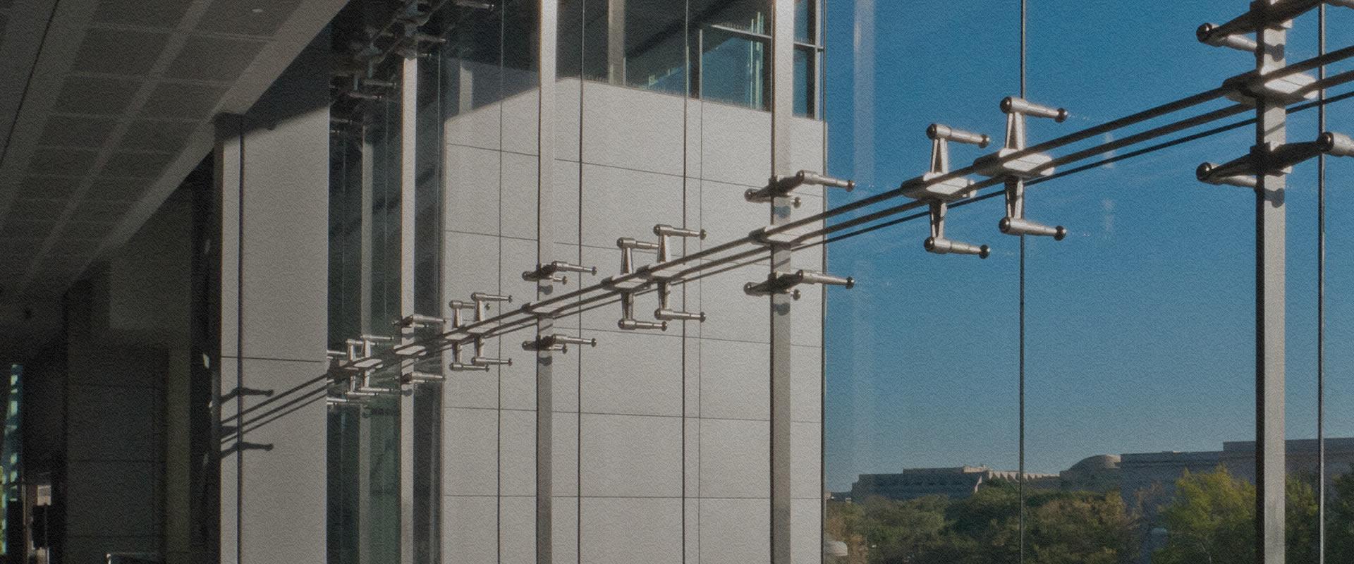 Stack of sealed glass units with a clean edge profile