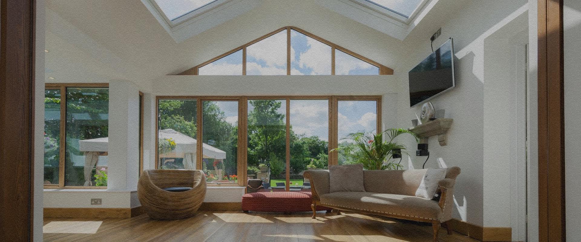 Opus timber clad aluminium doors onto a garden