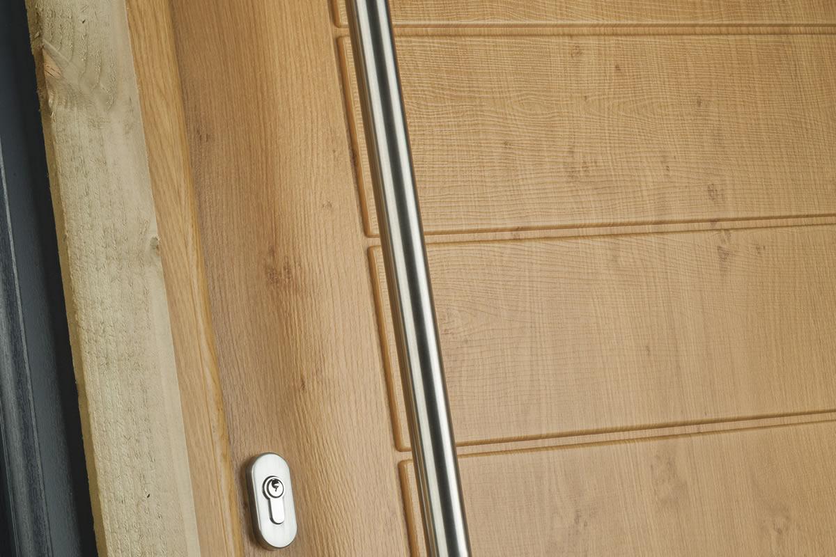 Solidor door furniture and letter plate