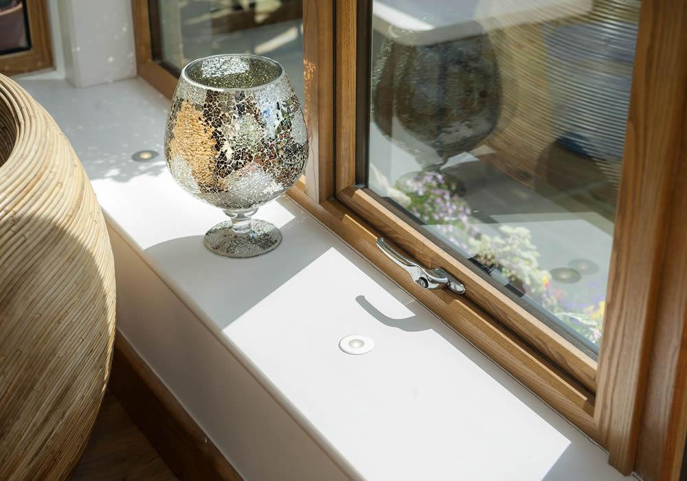 Opus window hardware fixed through the timber inner face
