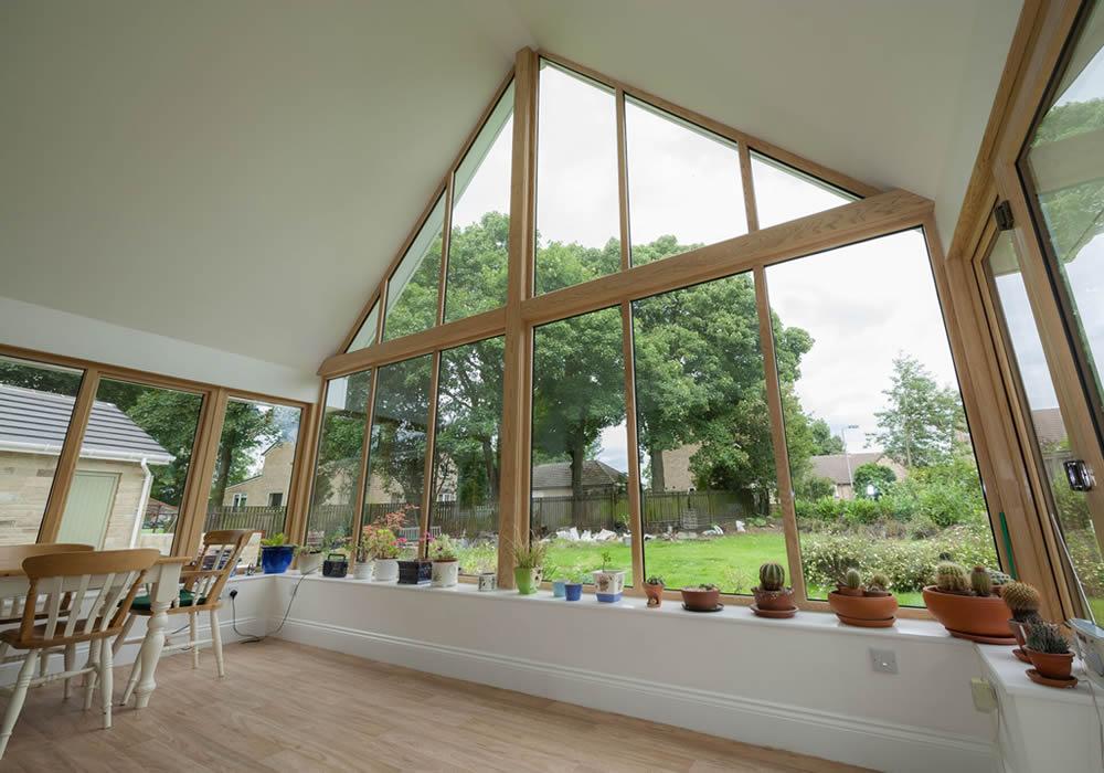 Aluminium clad window exterior in a dark RAL finish